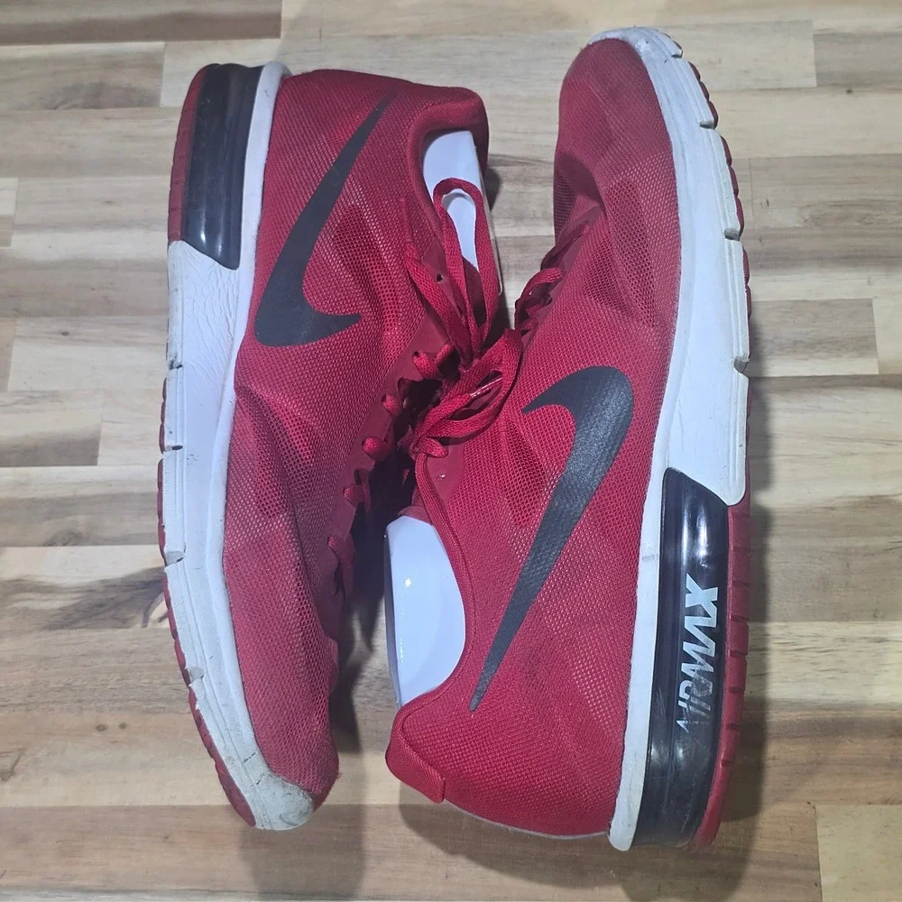 Nike Air Max Sequent University Red Black Running Shoes‎ Mens 13